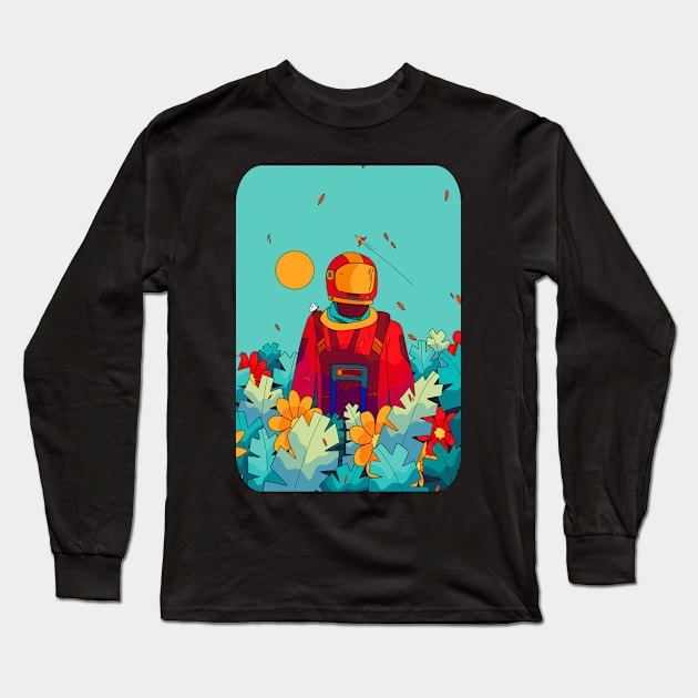 Summer space traveller Long Sleeve T-Shirt by Swadeillustrations